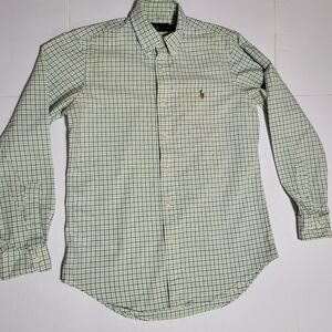 (#15) Polo by Ralph Lauren Men's S/P Green Check Button-Down Shirt